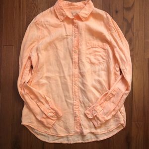 Adorable neon orange J. Crew button down!